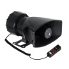 GloboStar® 85698 Τηλεβόας - Ντουντούκα - Σειρήνα - Κόρνα Αυτοκινήτου με 5 Προγράμματα Ήχητικών Εφέ Αστυνομίας - Πυροσβεστικής - 
