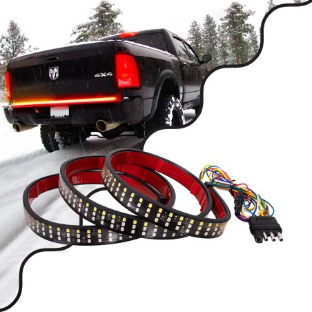 GloboStar® 85330 Car Backlit LED Strip Εύκαμπτη Ταινία 150cm Σήμανσης DRL Αυτοκινήτου 6 Προγραμμάτων Φωτισμού LED SMD 2835 80W D