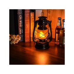 GLOBOSTAR® FIREWATCH 76546 Διακοσμητικό Φαναράκι LED 10W 500lm 360° Επαναφορτιζόμενο DC 5V με Μπαταρίες 2x18650 IP20 Ultra Θερμό