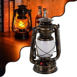 GLOBOSTAR® FIREWATCH 76547 Διακοσμητικό Φαναράκι LED 10W 500lm 360° Επαναφορτιζόμενο DC 5V με Μπαταρίες 2x18650 IP20 Ultra Θερμό