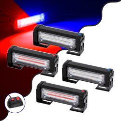 GloboStar® 85035 PRO Series ΣΕΤ 4 x Μπάρες Σήμανσης Οχήματος Αστυνομίας για Αυτοκίνητα & Φορτηγά 13 Προγραμμάτων Φωτισμού LED CR