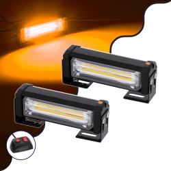 GloboStar® 85027 PRO Series ΣΕΤ 2 x Μπάρες Σήμανσης Οχήματος Οδικής Βοήθείας για Αυτοκίνητα & Φορτηγά 13 Προγραμμάτων Φωτισμού L