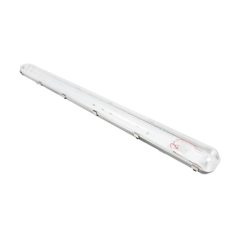 GLOBOSTAR® VIGAS 90613 Γραμμικό Βιομηχανικό Φωτιστικό Σκαφάκι Tri-Proof με Μεταλλικά Clips για 2 x Λάμπες T8 G13 120cm Τύπου Φθο