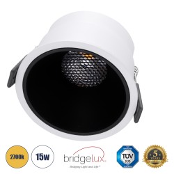 GLOBOSTAR® PLUTO-B 60259 Χωνευτό Downlight Σποτ με Honeycomb Anti Glare Reflector LED 15W 1875lm 38° AC 220-240V IP20 Θερμό Λευκ