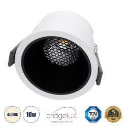 GLOBOSTAR® PLUTO-M 60252 Χωνευτό Downlight Σποτ με Honeycomb Anti Glare Reflector LED 10W 1300lm 38° AC 220-240V IP20 Φυσικό Λευ