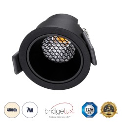 GLOBOSTAR® PLUTO-S 60250 Χωνευτό Downlight Σποτ με Honeycomb Anti Glare Reflector LED 7W 910lm 38° AC 220-240V IP20 Φυσικό Λευκό