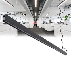 GloboStar® MARKET 61021-P Γραμμικό Κρεμαστό Φωτιστικό Linear LED 18W 2200lm 60° AC 220-240V Μ120 x Π2 x Υ4cm Φυσικό Λευκό 4500K 