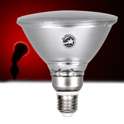 GLOBOSTAR® GARDENPAR 60229 Σποτ E27 PAR38 Σκληρού Υάλου LED 18W 900lm 60° AC 220-240V Αδιάβροχο IP65 Κόκκινο - Μ12 x Π12 x Υ13cm