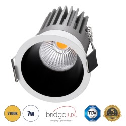 GLOBOSTAR® MICRO-B 60241 Χωνευτό Downlight Σποτ LED 7W 875lm 38° AC 220-240V IP20 Θερμό Λευκό 2700K - Bridgelux COB Chip & TÜV S