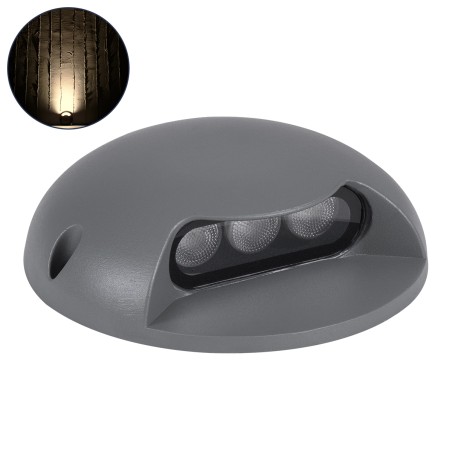 GLOBOSTAR® STEPLUNA 90622 Φωτιστικό Σκαλοπατιού / Διαδρόμου LED 3W 330lm 10° DC 24V Αδιάβροχο IP65 Θερμό Λευκό 2700K Dimmable - 