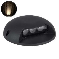 GLOBOSTAR® STEPLUNA 90616 Φωτιστικό Σκαλοπατιού / Διαδρόμου LED 3W 330lm 10° DC 24V Αδιάβροχο IP65 Θερμό Λευκό 2700K Dimmable - 