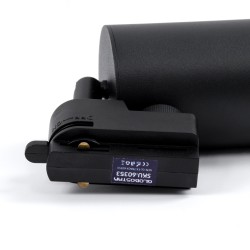 GLOBOSTAR® LEO 60353 Κινούμενο Φωτιστικό Σποτ Ράγας με Ντουί 1 x GU10 AC 220-240V IP20 - Μαύρο Ματ - Μ6 x Π6 x Υ19cm