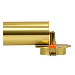 GLOBOSTAR® LEO 60352 Χωνευτό Κινούμενο Φωτιστικό Downlight Σποτ με Ντουί 1 x GU10 AC 220-240V IP20 - Χρυσό Πλατίνα - Μ9 x Π9 x Υ