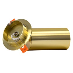 GLOBOSTAR® LEO 60352 Χωνευτό Κινούμενο Φωτιστικό Downlight Σποτ με Ντουί 1 x GU10 AC 220-240V IP20 - Χρυσό Πλατίνα - Μ9 x Π9 x Υ