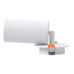 GLOBOSTAR® LEO 60351 Χωνευτό Κινούμενο Φωτιστικό Downlight Σποτ με Ντουί 1 x GU10 AC 220-240V IP20 - Λευκό Ματ - Μ9 x Π9 x Υ17cm