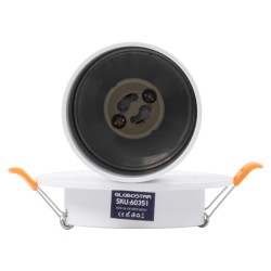 GLOBOSTAR® LEO 60351 Χωνευτό Κινούμενο Φωτιστικό Downlight Σποτ με Ντουί 1 x GU10 AC 220-240V IP20 - Λευκό Ματ - Μ9 x Π9 x Υ17cm