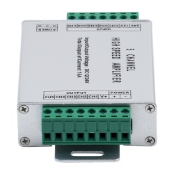 GloboStar® 73395 High Speed LED Amplifier 5 Channels - Ενισχυτής Σήματος Υψηλών Ταχυτήτων LED 5 Καναλιών DC 12-24V RGBW+WW Max 3