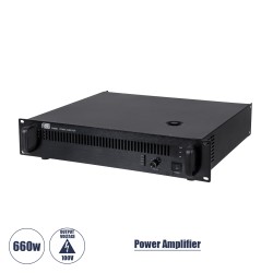 GloboStar® FDB CA660 98015 Power Amplifier - Επαγγελματικός Ενισχυτής Ηχείων Εγκαταστάσεων 100V - Frequency Response 60Hz-20Khz 