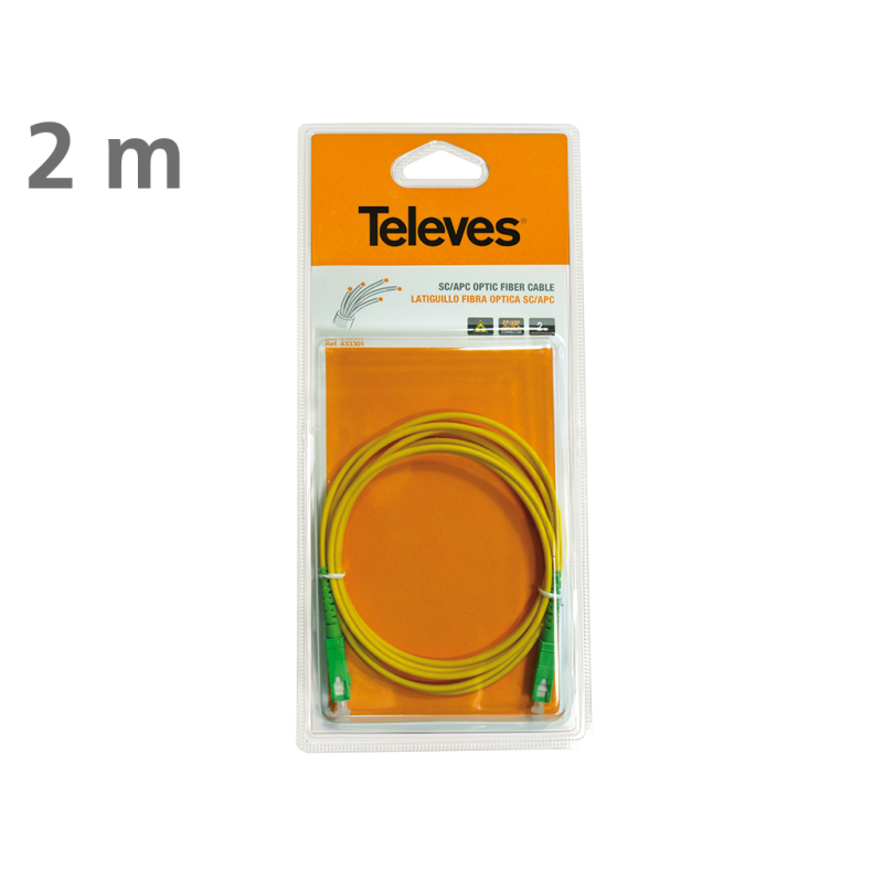 433301 SC/APC Male-SC/APC Male patch cord 2m blister