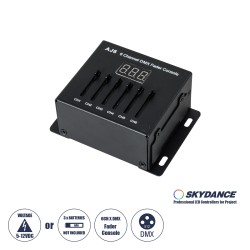 GloboStar® 70675 AJ6 SKYDANCE DMX 6 Channel Fader Console - Κονσόλα Φωτισμού 6 Καναλιών DMX DC 5-12V ή 3 x AAA Μπαταρίες - IP20 