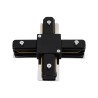 GloboStar® 2L-EUROTRACK 60909 Αντάπτορας +(Σταυρός) - Μονοφασικός 2 Καλωδίων για όλες τις Ράγες EUROTRACK AC 220-240V IP20 Μ10.7