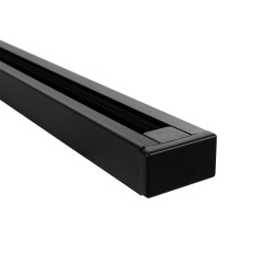 GLOBOSTAR® EUROTRACK-1PH 60984-3M Μονοφασική Ράγα 2 Καλωδίων 1L+1N για Σύστημα Ράγας Eurotrack 1PH AC 220-240V IP20 - Μαύρο Ματ 