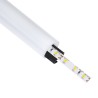 GLOBOSTAR® ALP-ROUND TUBIT 70854-1M Επιφανειακό & Κρεμαστό Προφίλ Αλουμινίου με Λευκό Γαλακτερό Πατητό Κάλυμμα για Ταινίες LED I