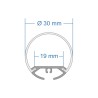 GLOBOSTAR® ALP-ROUND TUBIT 70854-1M Επιφανειακό & Κρεμαστό Προφίλ Αλουμινίου με Λευκό Γαλακτερό Πατητό Κάλυμμα για Ταινίες LED I