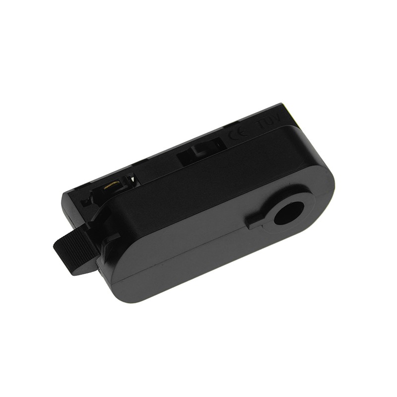 GloboStar S-40054 Διφασικός Connector 3 Καλωδίων Αντάπτορας Κρέμασης Φωτιστικών για Μαύρη Ράγα Οροφής
