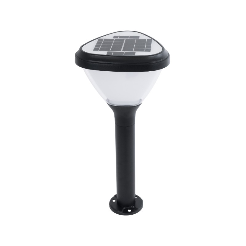 GLOBOSTAR® SOLARMIS 90521 Φωτιστικό Κολωνάκι Κήπου LED 10W 180lm 120° με Ενσωματωμένο Φωτοβολταϊκό Panel 6V 5W & Επαναφορτιζόμεν