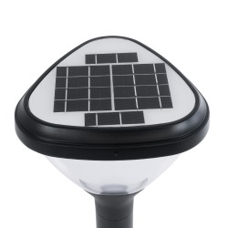 GLOBOSTAR® SOLARMIS 90521 Φωτιστικό Κολωνάκι Κήπου LED 10W 180lm 120° με Ενσωματωμένο Φωτοβολταϊκό Panel 6V 5W & Επαναφορτιζόμεν