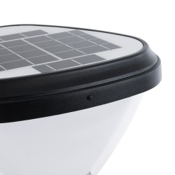 GLOBOSTAR® SOLARMIS 90521 Φωτιστικό Κολωνάκι Κήπου LED 10W 180lm 120° με Ενσωματωμένο Φωτοβολταϊκό Panel 6V 5W & Επαναφορτιζόμεν