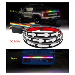 GloboStar® 81732 Car Backlit LED Strip Εύκαμπτη Ταινία 100cm Σήμανσης DRL Αυτοκινήτου 5 Προγραμμάτα Φωτισμού LED SMD 5050 7.6W D