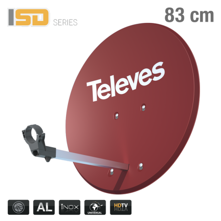793114 ISD DISH 83cm ALU RED