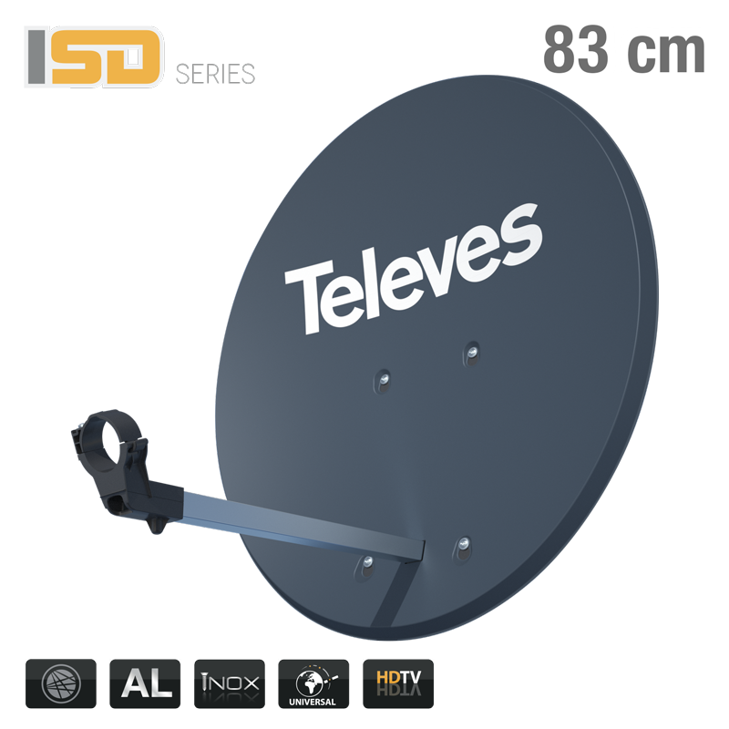793113 ISD DISH 83cm ALU GREY
