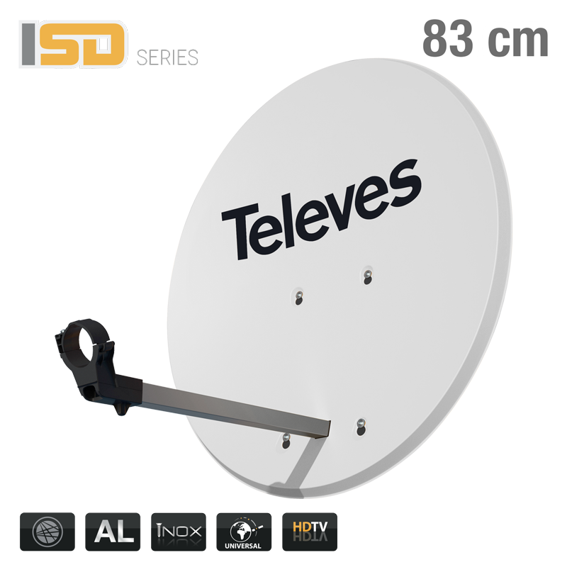 793112 ISD DISH 83cm ALU WHITE