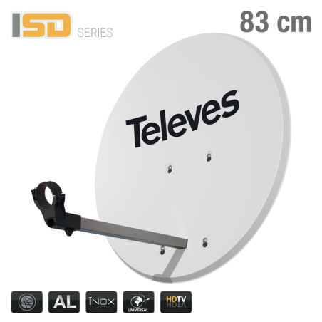 793112 ISD DISH 83cm ALU WHITE