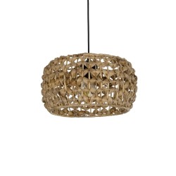 GLOBOSTAR® SAND 204-0159 Boho Κρεμαστό Φωτιστικό Οροφής με Ντουί 1 x E27 AC 220-240V IP20 - Καφέ - Μ30 x Π30 x Υ18cm