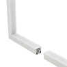 GLOBOSTAR® ALP-CORNER-IN90 RECESSA 61791 Χωνευτό Προφίλ Αλουμινίου Γωνία με Λευκό Γαλακτερό Πατητό Κάλυμμα για Ταινίες LED IP20 