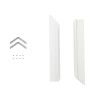GLOBOSTAR® ALP-CORNER-IN90 RECESSA 61791 Χωνευτό Προφίλ Αλουμινίου Γωνία με Λευκό Γαλακτερό Πατητό Κάλυμμα για Ταινίες LED IP20 