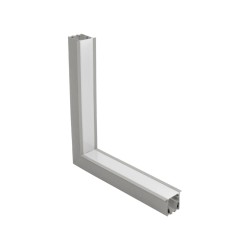 GLOBOSTAR® ALP-CORNER-IN90 RECESSA 61793 Χωνευτό Προφίλ Αλουμινίου Γωνία με Λευκό Γαλακτερό Πατητό Κάλυμμα για Ταινίες LED IP20 