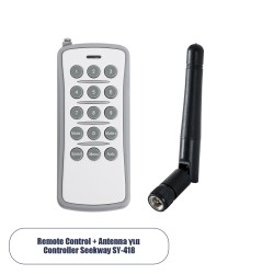 GLOBOSTAR® SEEKWAY-REM 90828 RF Ασύρματο Χειριστήριο & Κεραία για Ψηφιακό Controller Seekway SY-418 DC 12V 1 x 23A Μπαταρία IP20