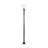 GLOBOSTAR® AGROS 61597 Φωτιστικό Κολωνάκι Κήπου με Ντουί 1 x E27 AC 220-240V Αδιάβροχο IP65 - Λευκό & Μάυρο - Μ30 x Π30 x Υ240cm