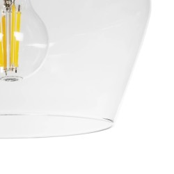 GLOBOSTAR® BALU 206-0039 Μοντέρνο Κρεμαστό Φωτιστικό Οροφής με Ντουί 1 x E27 AC 220-240V IP20 - Διάφανο - Μ22 x Π22 x Υ22cm