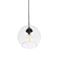 GLOBOSTAR® BALU 206-0038 Μοντέρνο Κρεμαστό Φωτιστικό Οροφής με Ντουί 1 x E27 AC 220-240V IP20 - Διάφανο - Μ20 x Π20 x Υ18cm