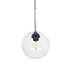 GLOBOSTAR® BALU 206-0038 Μοντέρνο Κρεμαστό Φωτιστικό Οροφής με Ντουί 1 x E27 AC 220-240V IP20 - Διάφανο - Μ20 x Π20 x Υ18cm