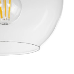 GLOBOSTAR® BALU 206-0038 Μοντέρνο Κρεμαστό Φωτιστικό Οροφής με Ντουί 1 x E27 AC 220-240V IP20 - Διάφανο - Μ20 x Π20 x Υ18cm
