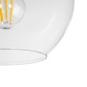 GLOBOSTAR® BALU 206-0038 Μοντέρνο Κρεμαστό Φωτιστικό Οροφής με Ντουί 1 x E27 AC 220-240V IP20 - Διάφανο - Μ20 x Π20 x Υ18cm