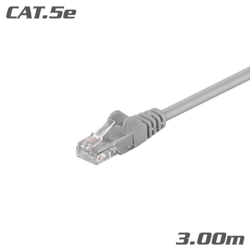 68367 Patch Cable Cat.5e U/UTP CCA Grey 3.00m