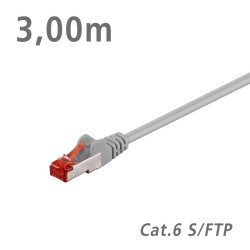 93571 ΚΑΛΩΔΙΟ Patch Cat.6 S/FTP (PiMF) CCA Grey 3.00m